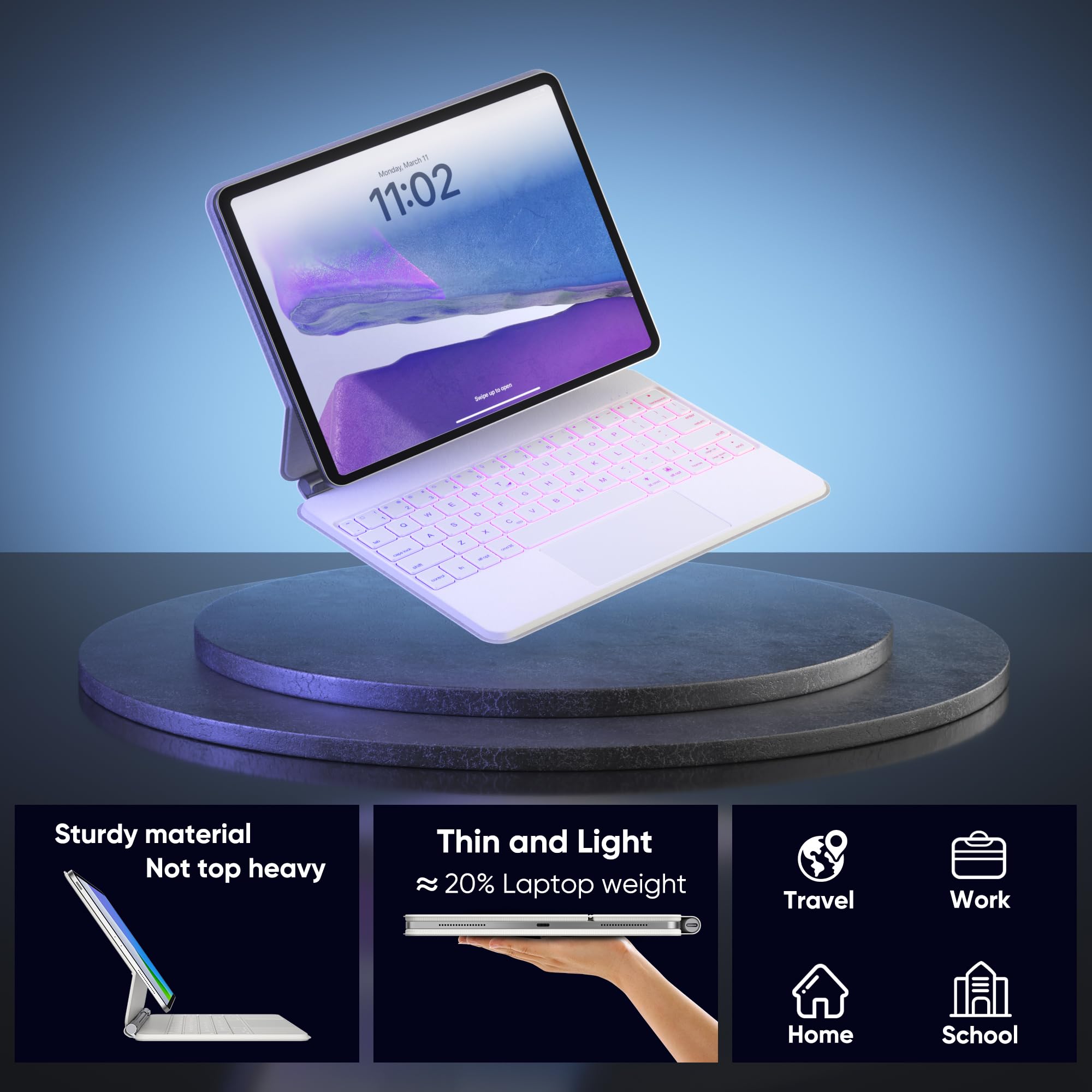 Amazon.com: doqo Keyboard case for iPad Air 11(M2/M3) 2024/2025